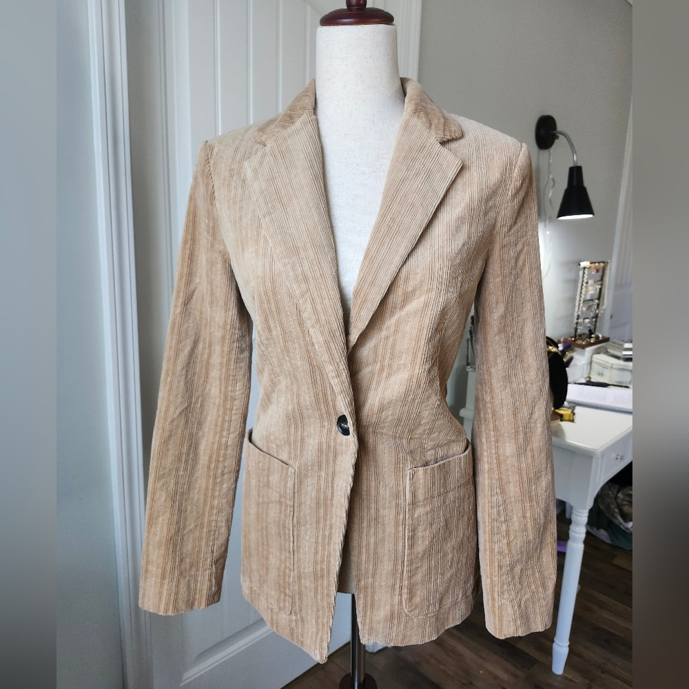 Piombo Beige Corduroy Women's Blazer
